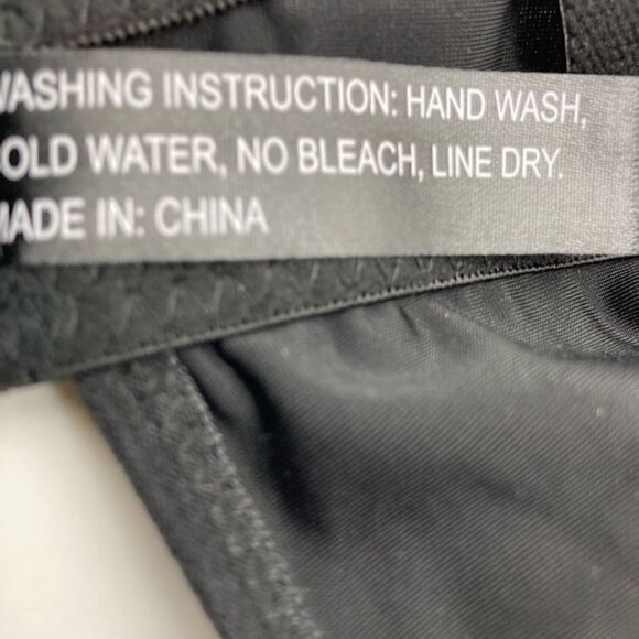 Popsi Lingerie Silver Embroidered Lace /Black Babydoll Size M - Picture 8 of 8